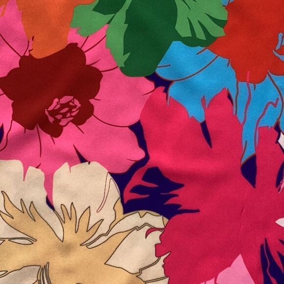 SHEIN NEW BOHO WOMENS LARGE TOP BLOUSE FLOUNCE SLEEVES BRIGHT FLORAL LARGE - Picture 8 of 8